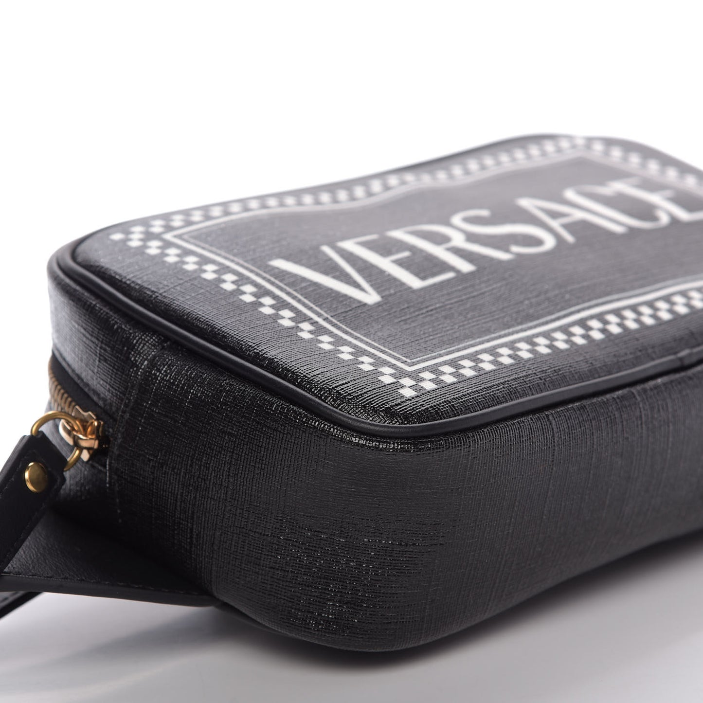 Grained Calfskin 90's Logo Belt Bag Black