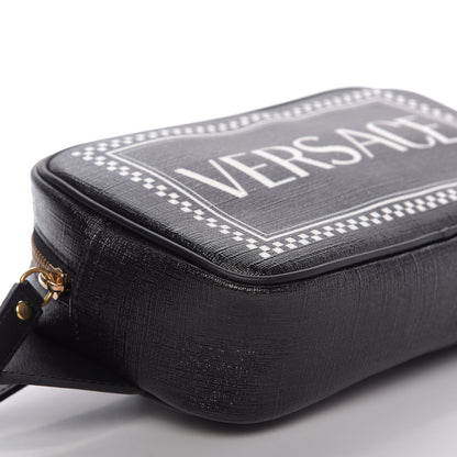 Versace Grained Calfskin 90's Logo Belt Bag Black 6 of 9