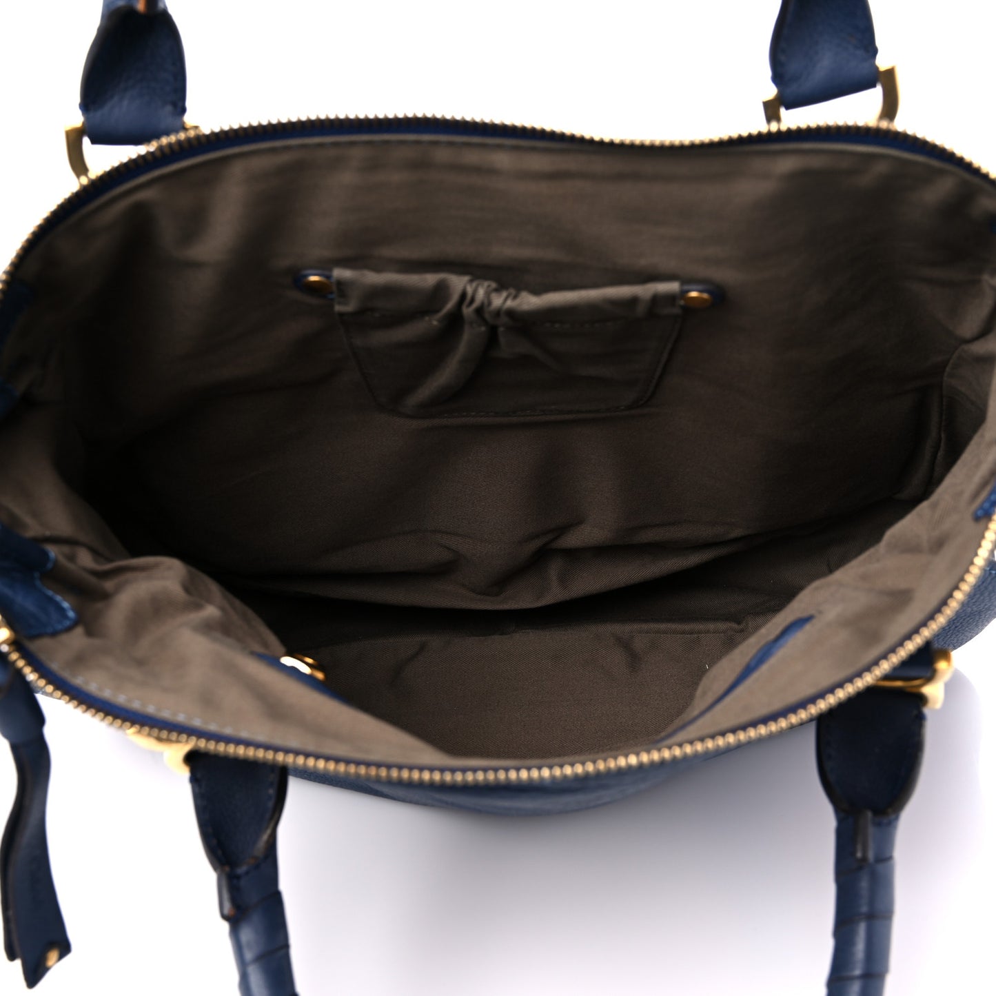 Calfskin Large Marcie Satchel Royal Navy