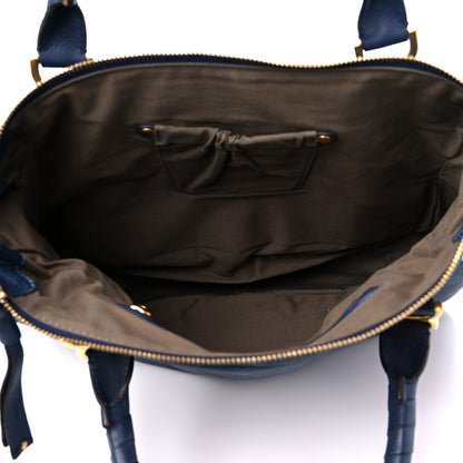 Chloe Calfskin Large Marcie Satchel Royal Navy 5 of 13