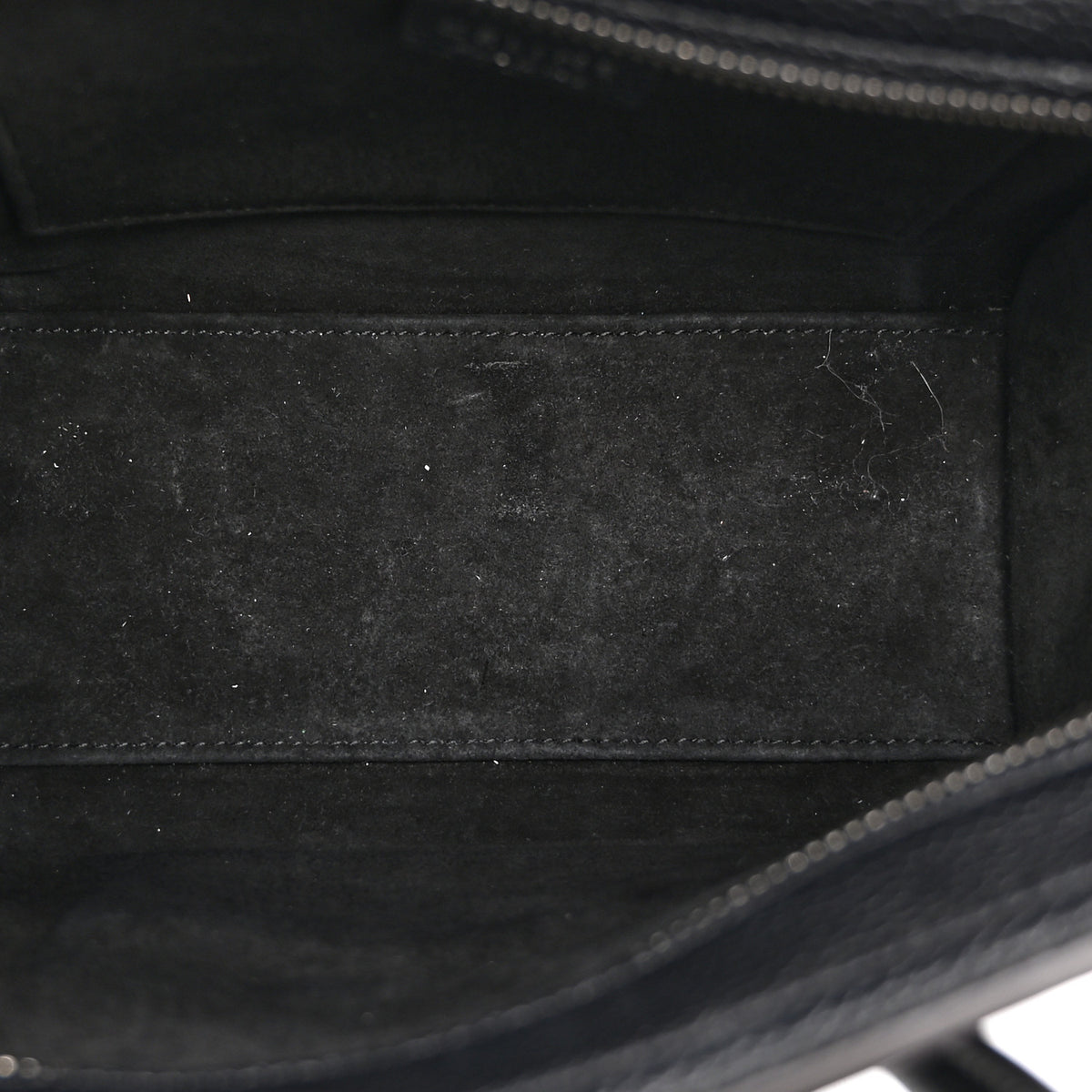 Drummed Calfskin Nano Luggage Black