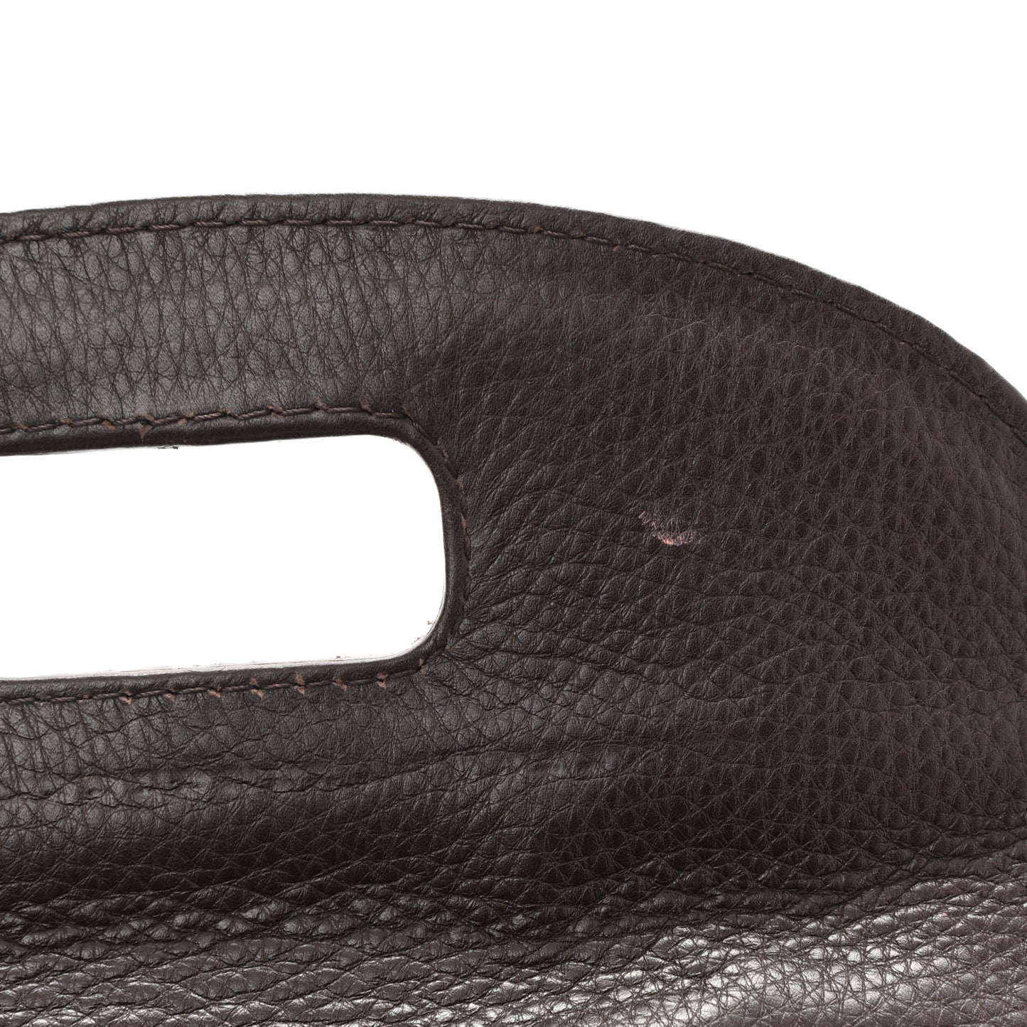 Calf Hair Jaguar Print Medium New Bamboo Top Handle Bag Brpwn