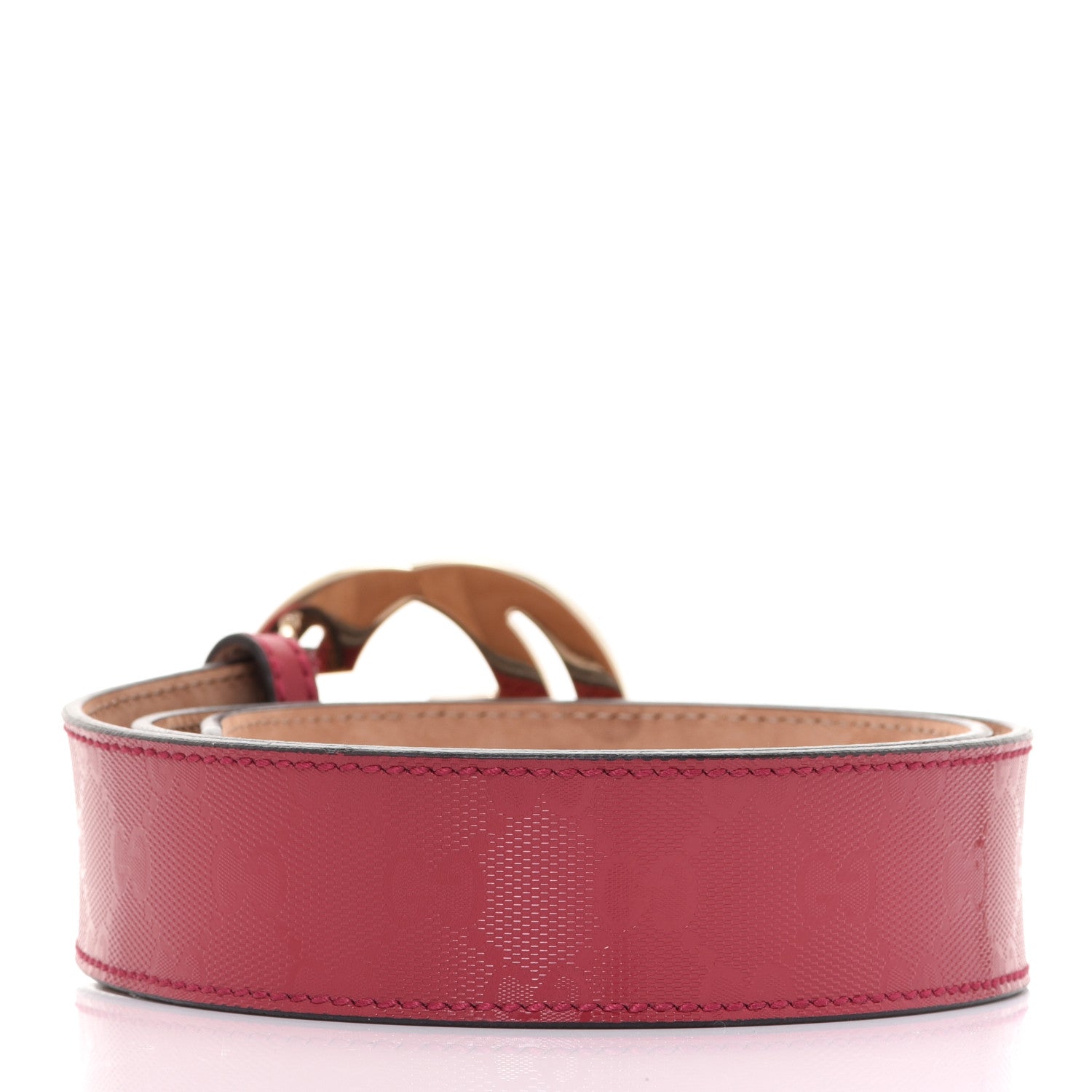 Gucci Imprime Monogram Interlocking G Belt 85 34 Red 2 of 5