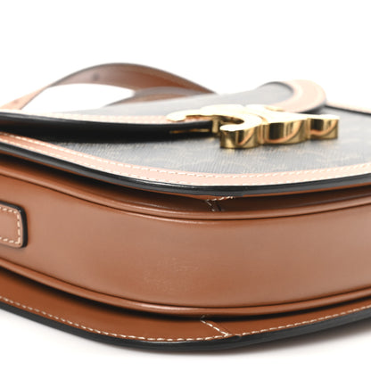 Celine Canvas Calfskin Triomphe Teen Besace Tan 8 of 9