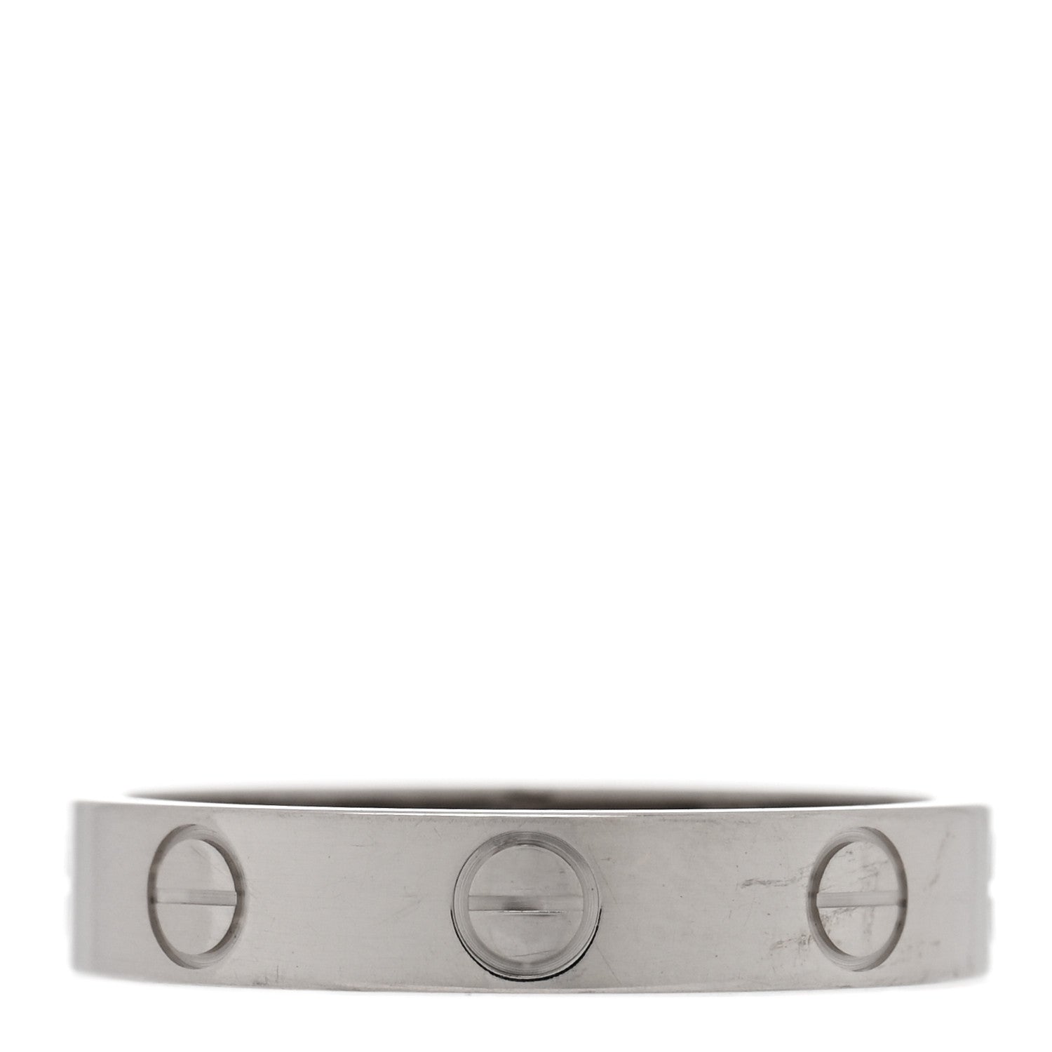 Cartier 18K White Gold 3.5mm LOVE Wedding Band Ring 52 6 1 of 5