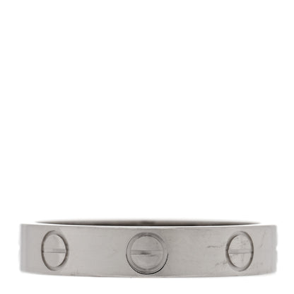 Cartier 18K White Gold 3.5mm LOVE Wedding Band Ring 52 6 1 of 5