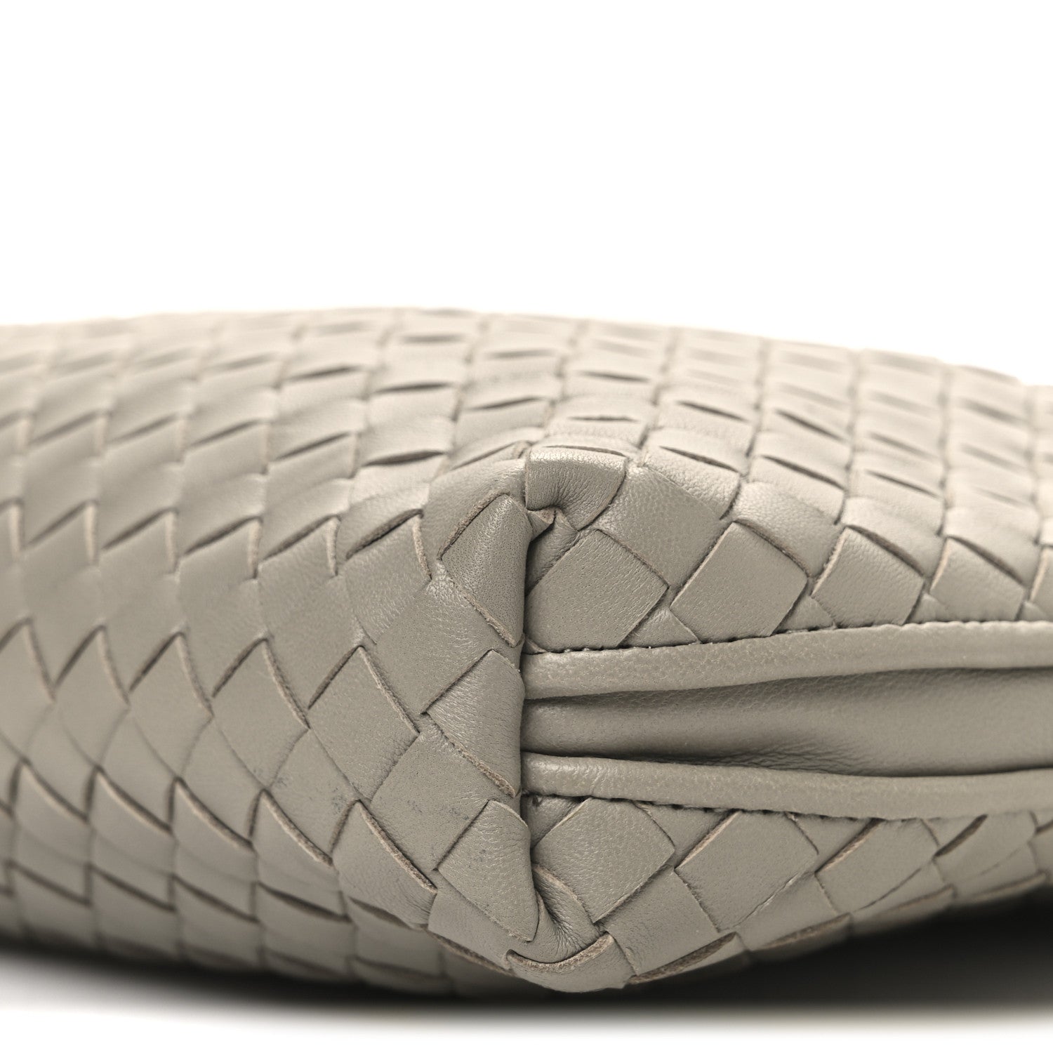 Bottega Veneta Nappa Intrecciato Nodini Crossbody Messenger Steel