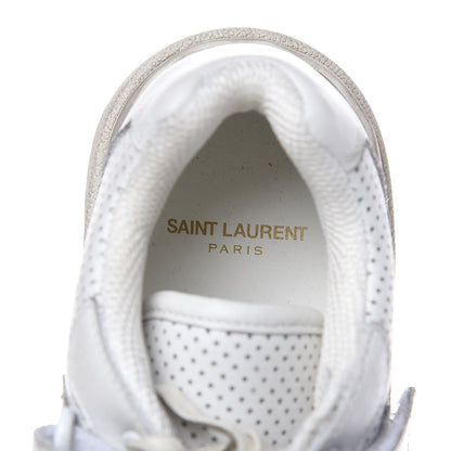 Saint Laurent Calfskin Perforated Mens SL24 Sneakers 41 White 9 of 10