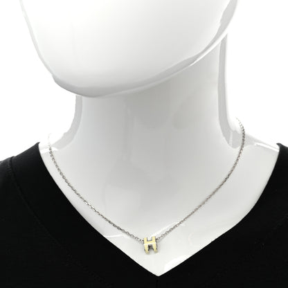 Hermes Palladium Mini Pop H Pendant Necklace Jaune Soufre Pale 2 of 8