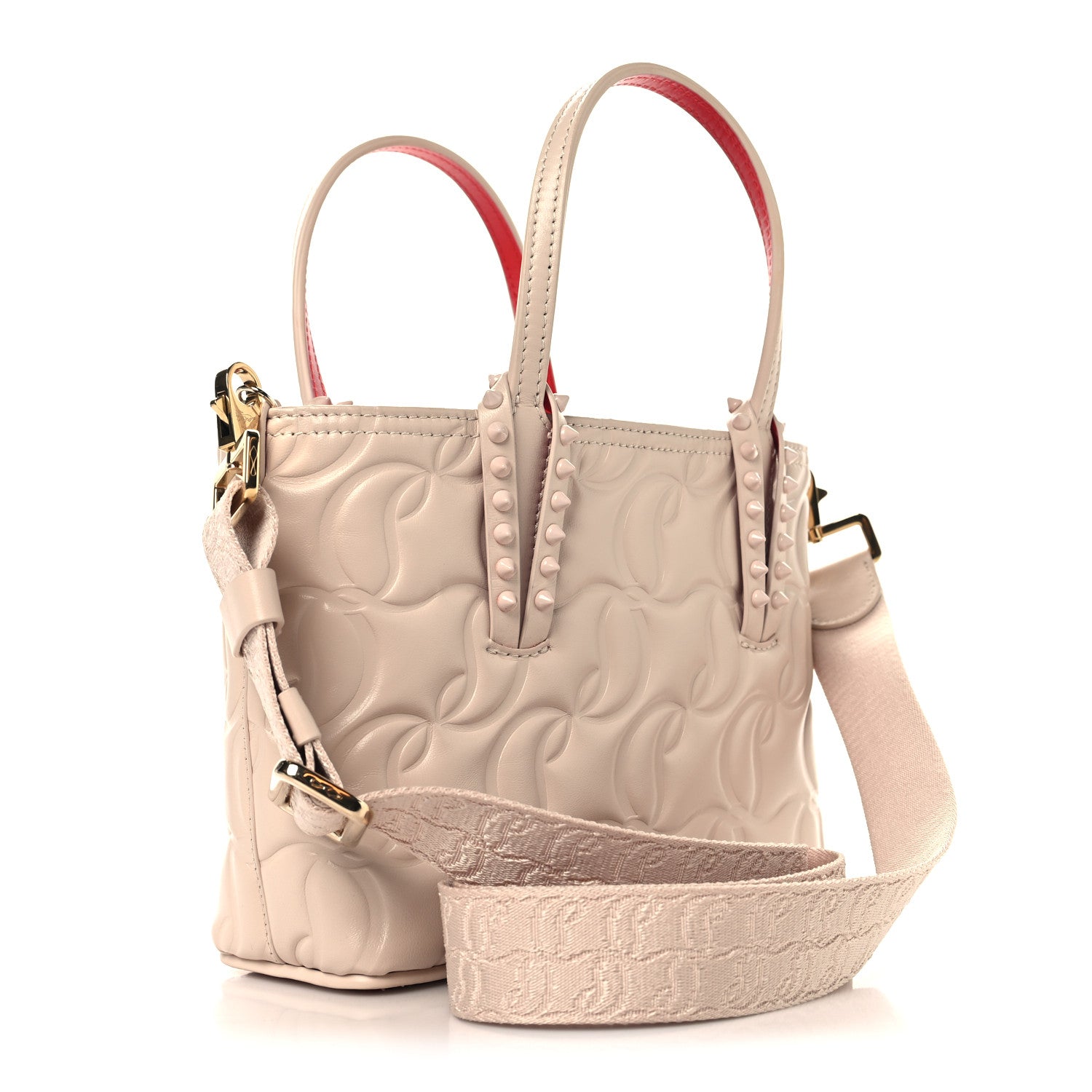 Christian Louboutin Nappa Embossed Mini East West Cabata Tote Leche 3 of 10