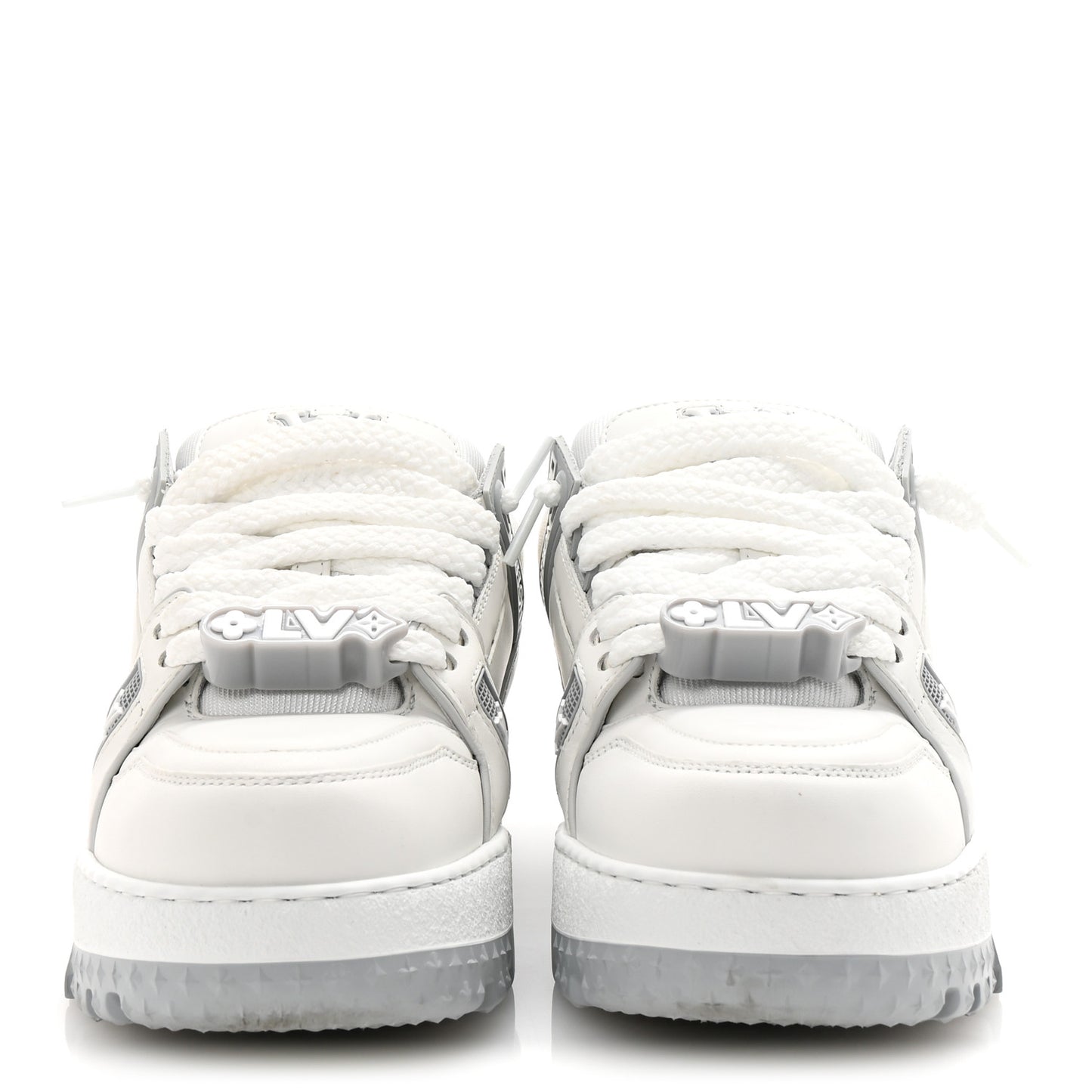 Calfskin Womens LV Trainer Maxi Sneakers 38 Gris
