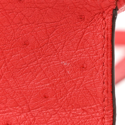 Hermes Ostrich Kelly Danse II Belt Bag Rouge Vif 11 of 13
