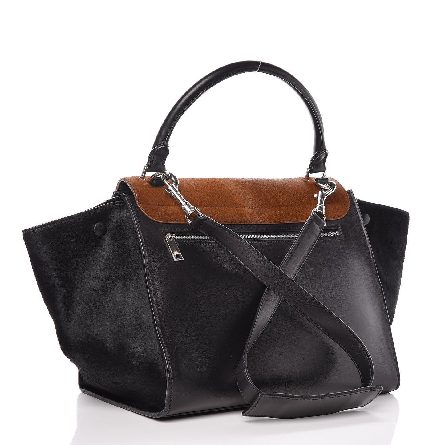 Pony Hair Smooth Calfskin Medium Tri-Color Trapeze