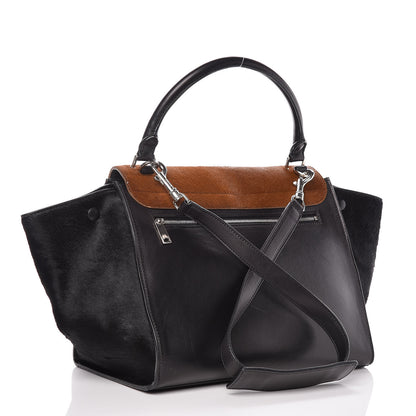Celine Pony Hair Smooth Calfskin Medium Tri-Color Trapeze 3 of 16