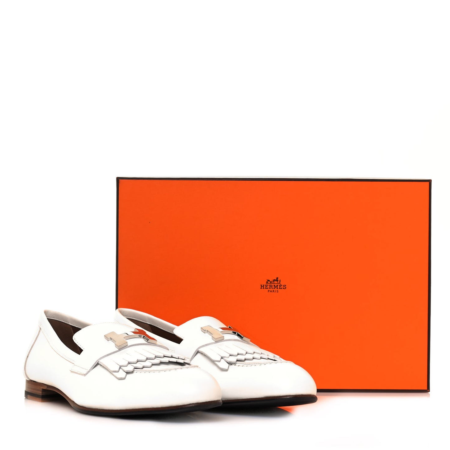 Calfskin Womens Royal Loafers 40 White
