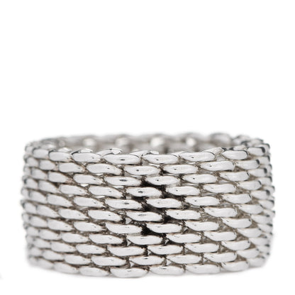 Tiffany Sterling Silver Somerset Mesh Ring 49 5 3 of 5