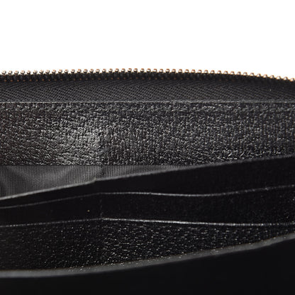 Gucci Monogram Metal Bar Zip Around Wallet Black 9 of 13