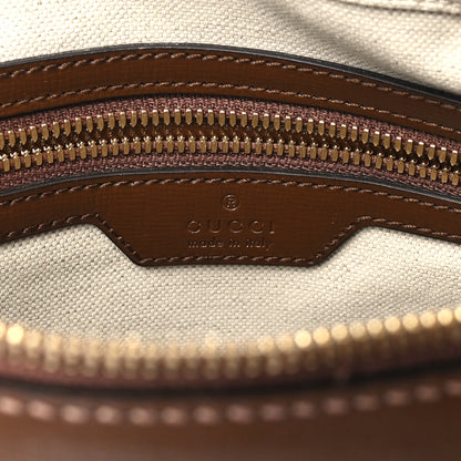 Gucci GG Supreme Monogram Azalea Calfskin Retro Interlocking G Messenger Shoulder Bag Beige Ebony Brown Sugar 6 of 10
