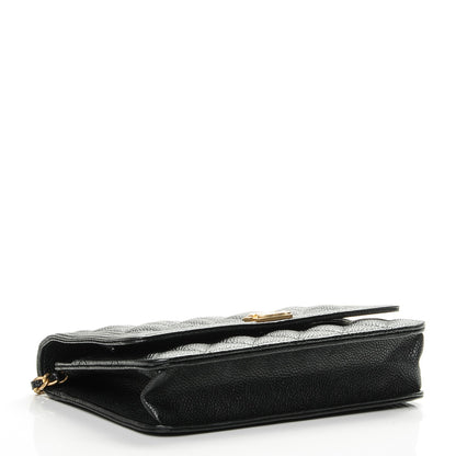 Chanel Caviar Quilted Boy Wallet On Chain WOC Black 4 of 8