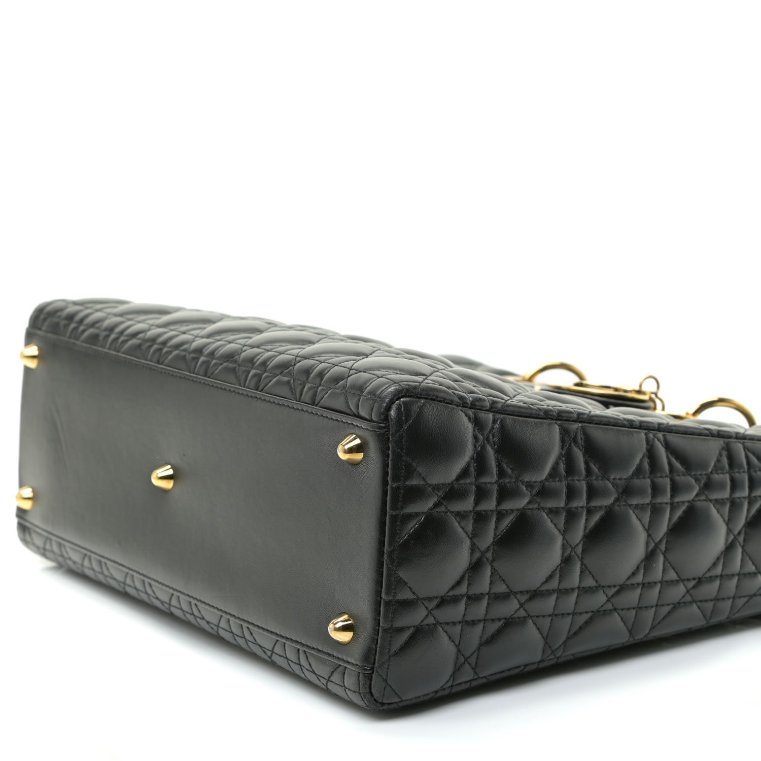 Christian Dior Lambskin Cannage Large Lady Dior Black 6 of 10