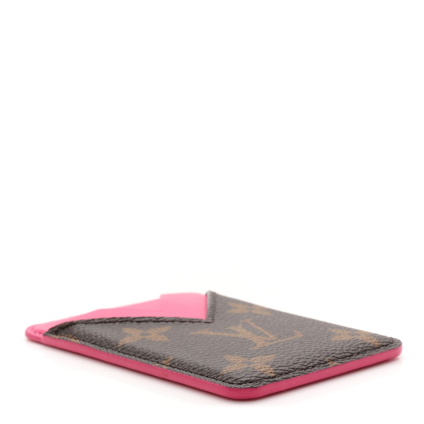 Monogram Macassar Magnetic Card Holder Pondichery Pink