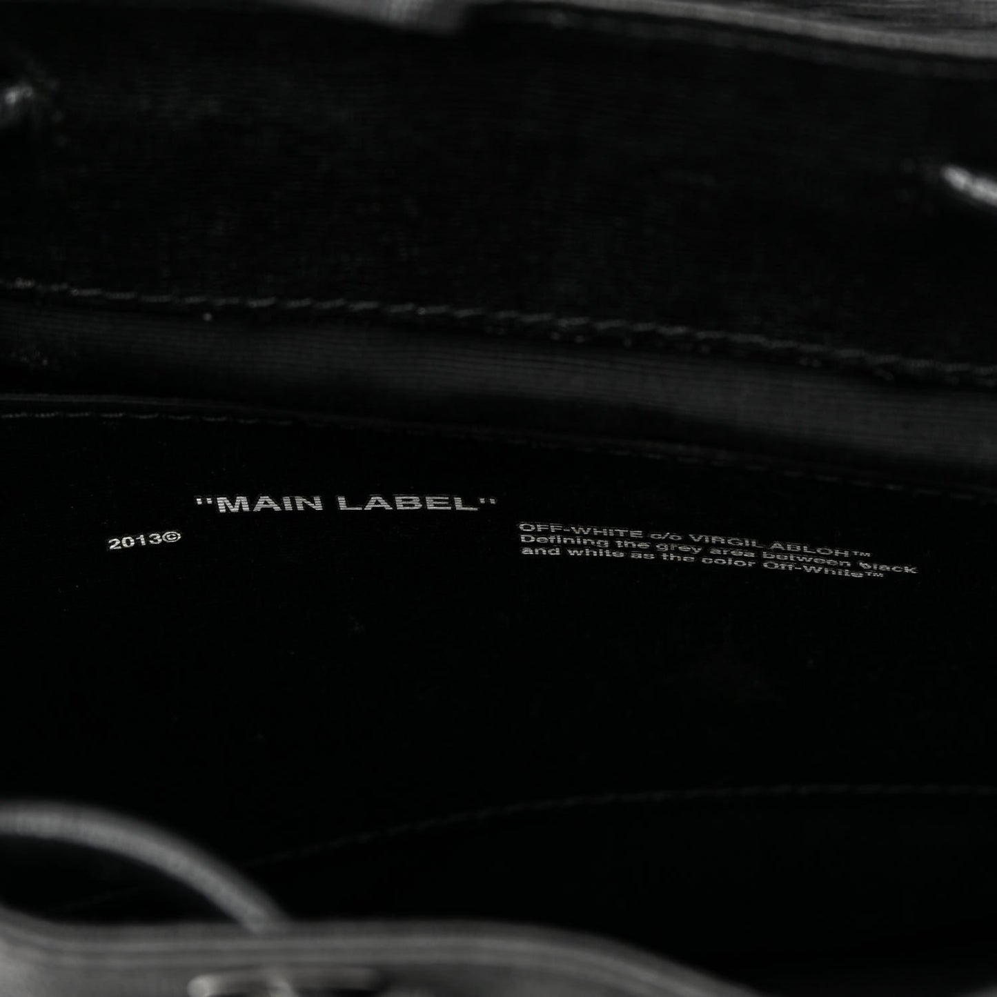 Saffiano Diag Backpack Black White