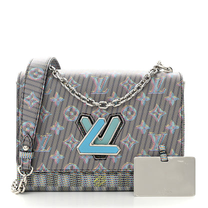 Louis Vuitton Calfskin Monogram LV Pop Twist Shoulder Bag MM Blue 2 of 9