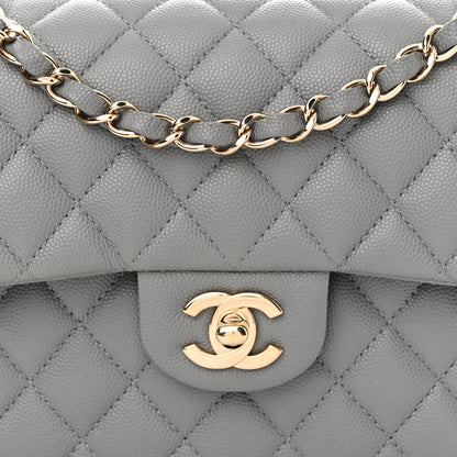 Chanel Caviar Quilted Small Double Flap Grey 8 of 10