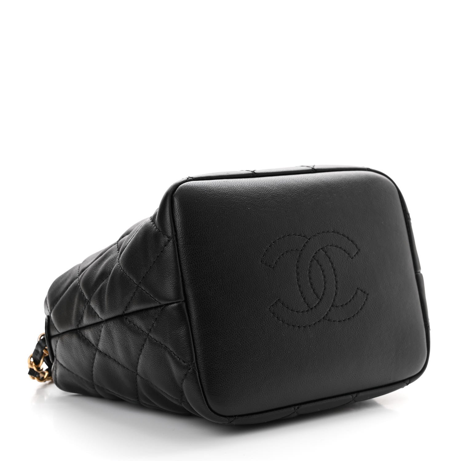 Chanel Lambskin Quilted Small Perfect Meeting Hobo Black 4 of 10