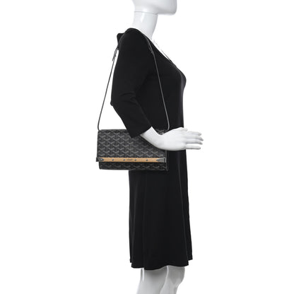 Goyard Goyardine Monte Carlo Bois Clutch With Strap Black 3 of 8