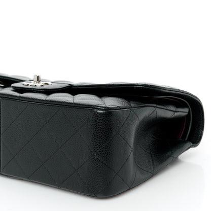 Chanel Caviar Quilted Jumbo Double Flap Black 11 of 12