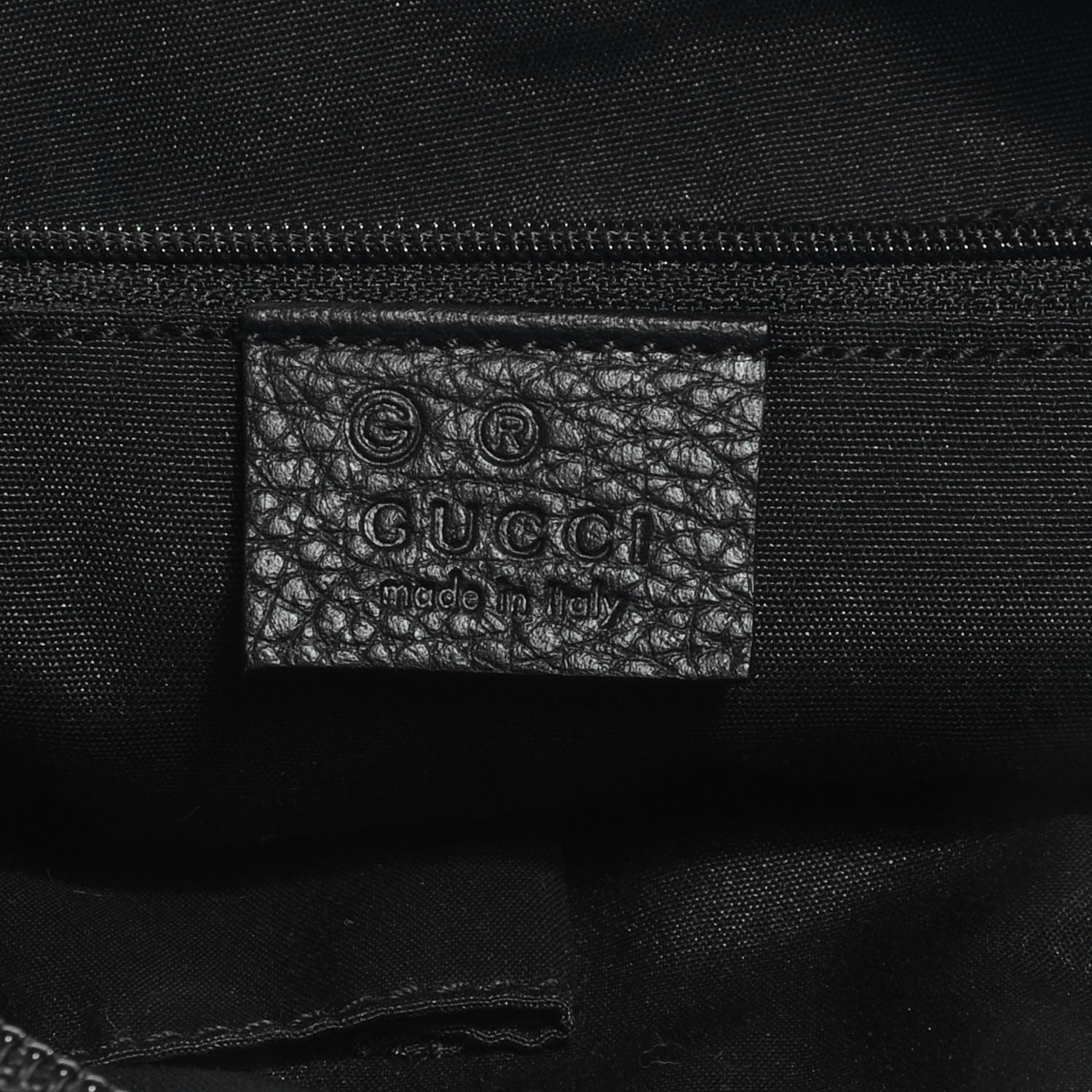 Gucci Guccissima Leather and Suede Crossbody Bag Black 6 of 7