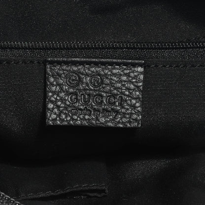 Gucci Guccissima Leather and Suede Crossbody Bag Black 6 of 7