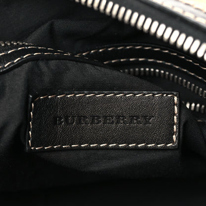 Burberry Calfskin Vintage Check Graffiti Print Duffle Bag Yellow 6 of 8