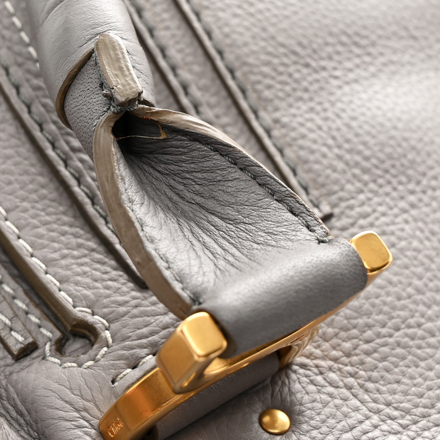 Calfskin Medium Marcie Satchel Cashmere Grey