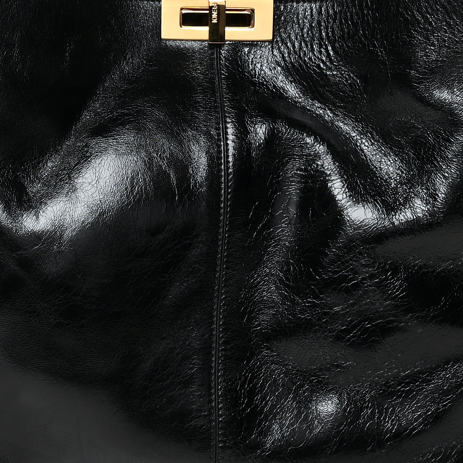 Fendi Patent Mink Fur Large Peekaboo X-Lite Black 9 of 13