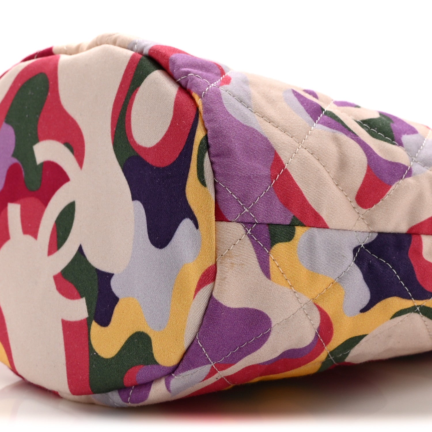 Chanel Lambskin Sea Through Bucket Drawstring Bag White Multicolor 14 of 14