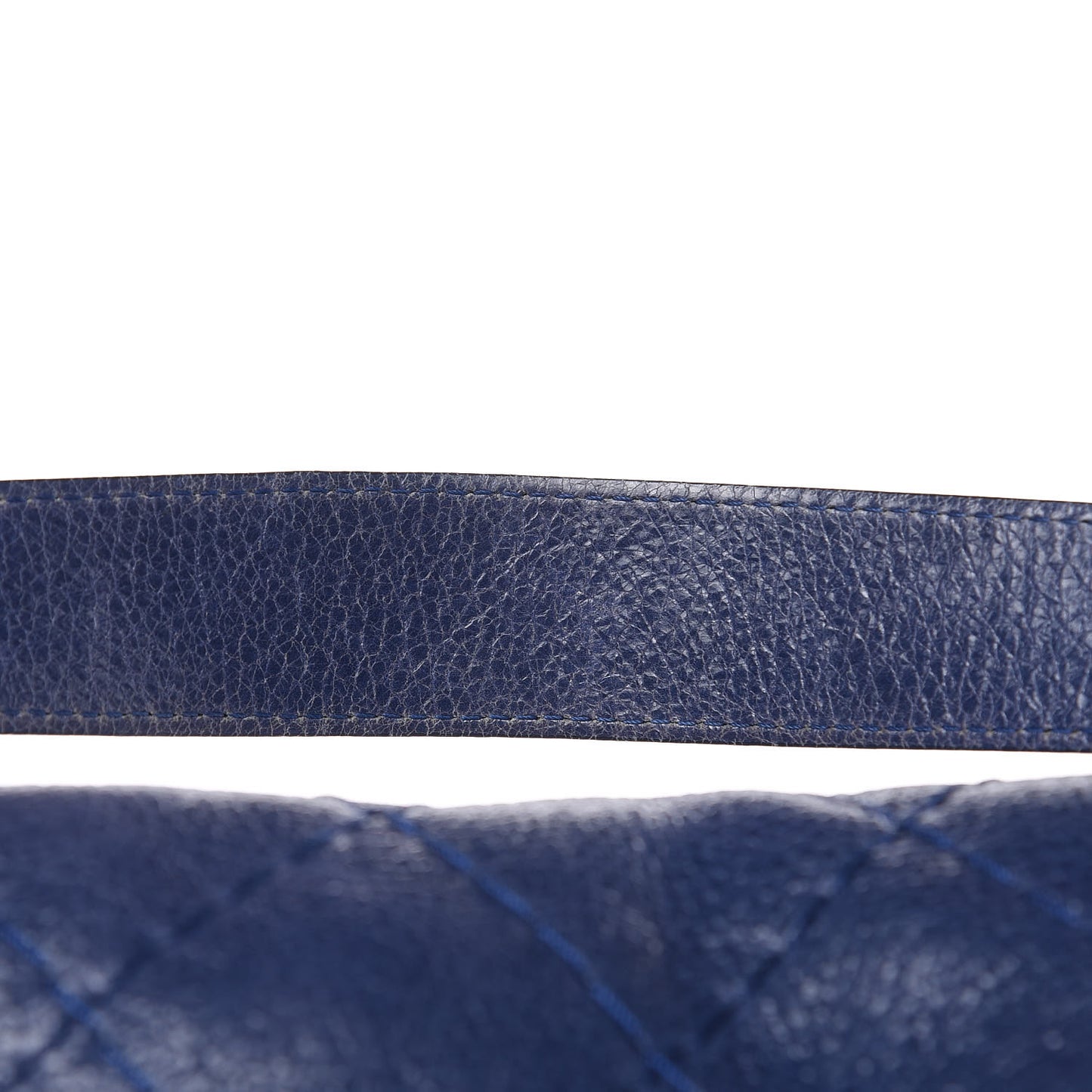 Glazed Calfskin Stitched XL On The Road Flap Blue
