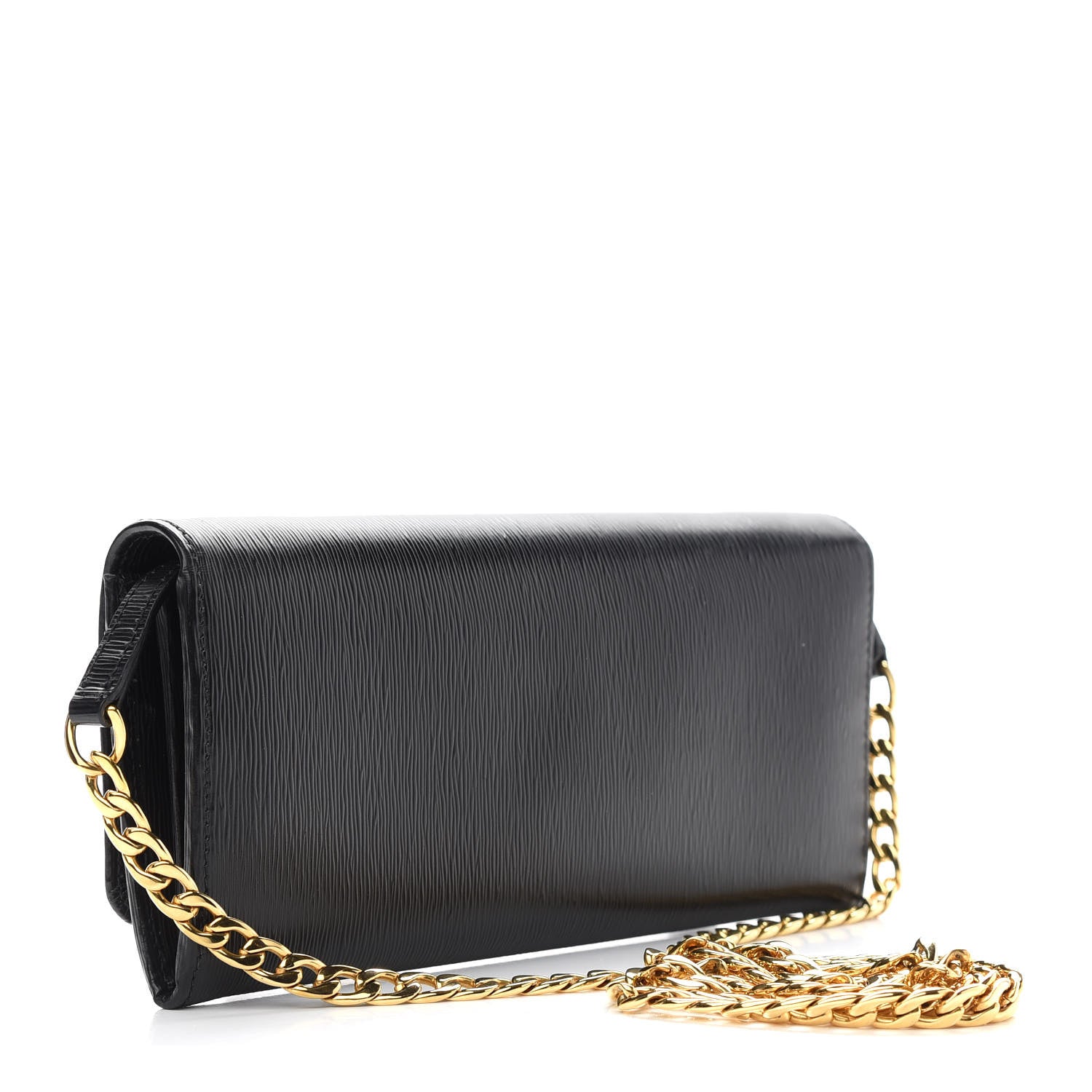 Prada Vitello Move Chain Wallet Black 3 of 8