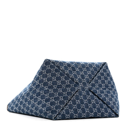 Gucci New Denim GG Monogram Calfskin Large Totissima Tote Blue 4 of 9