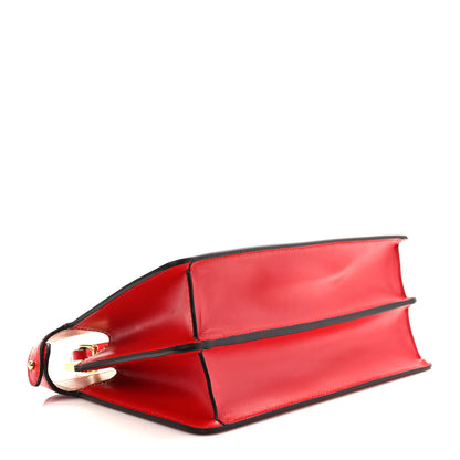 Fendi Vitello King Luxor Shiny Nappa Medium Peekaboo I SEE U East West Satchel Fuoco Light Rose 4 of 8