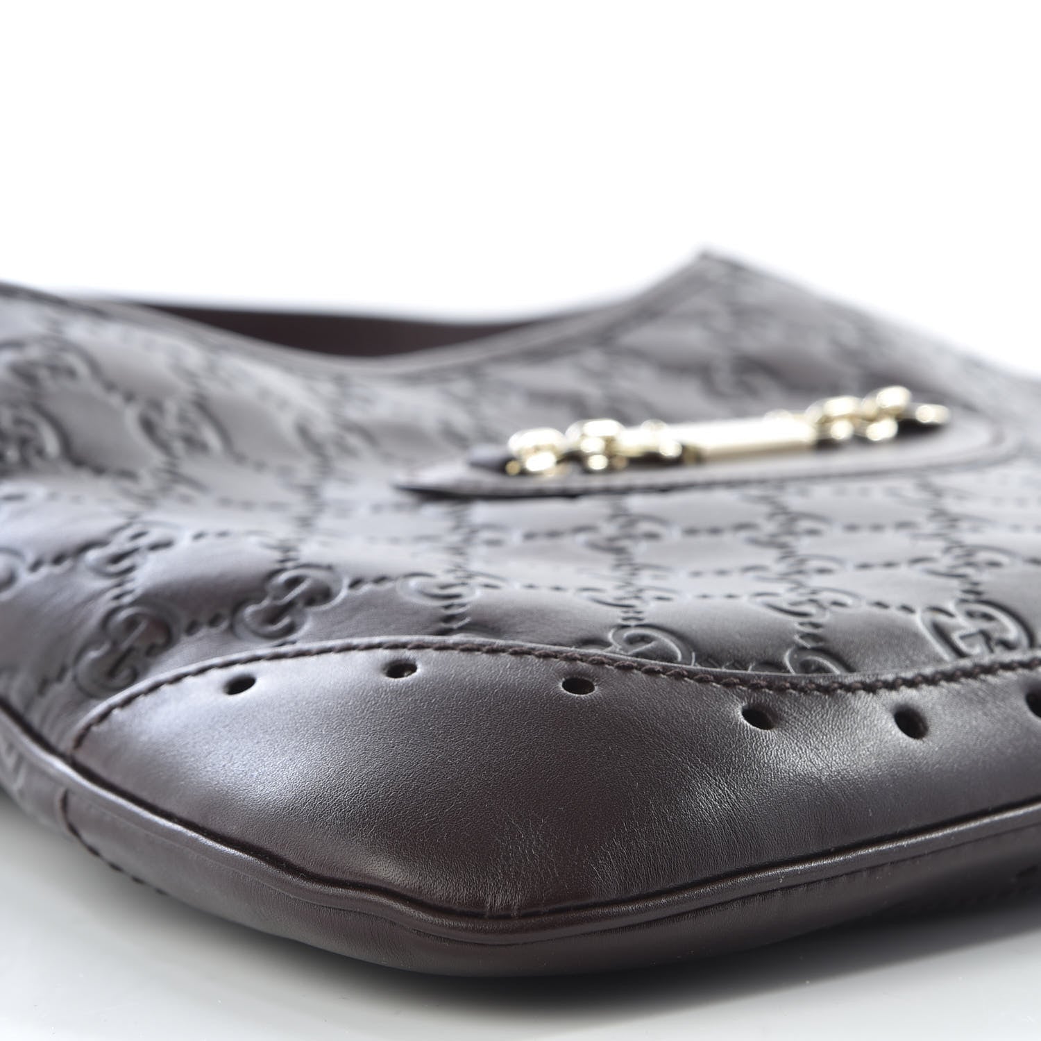 Gucci Guccissima Punch Hobo Dark Brown 5 of 9