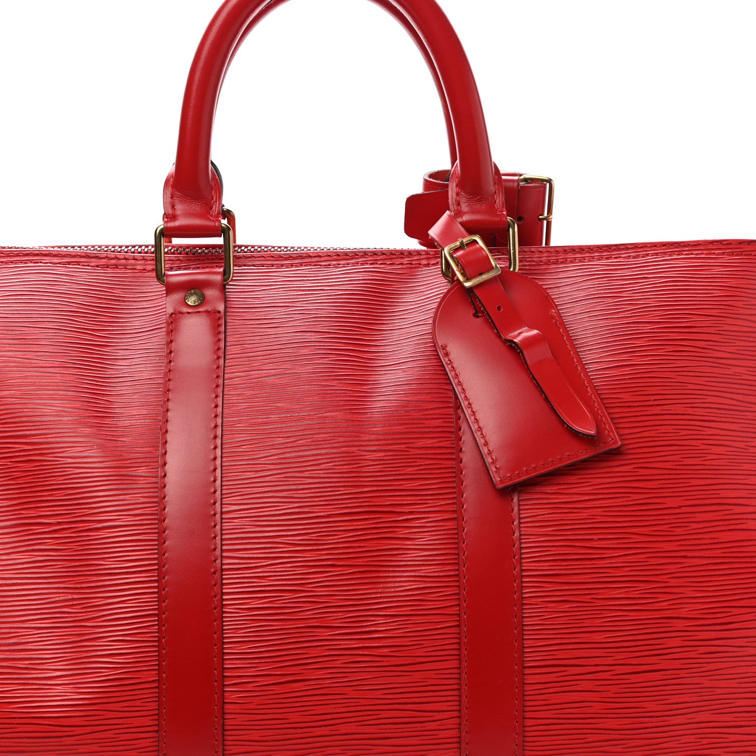 Louis Vuitton Epi Keepall 45 Castillan Red 8 of 11
