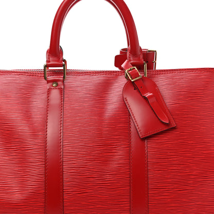 Louis Vuitton Epi Keepall 45 Castillan Red 8 of 11