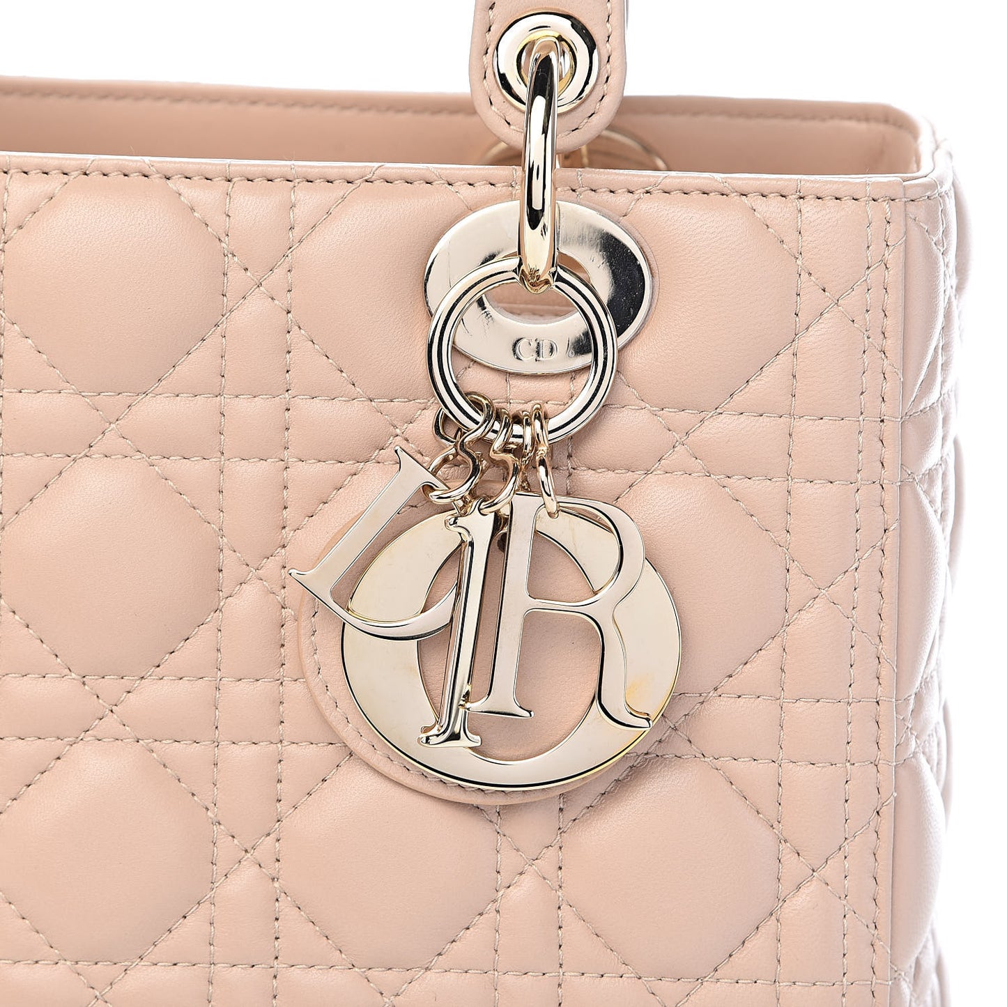 Lambskin Cannage Medium Lady Dior Light Pink