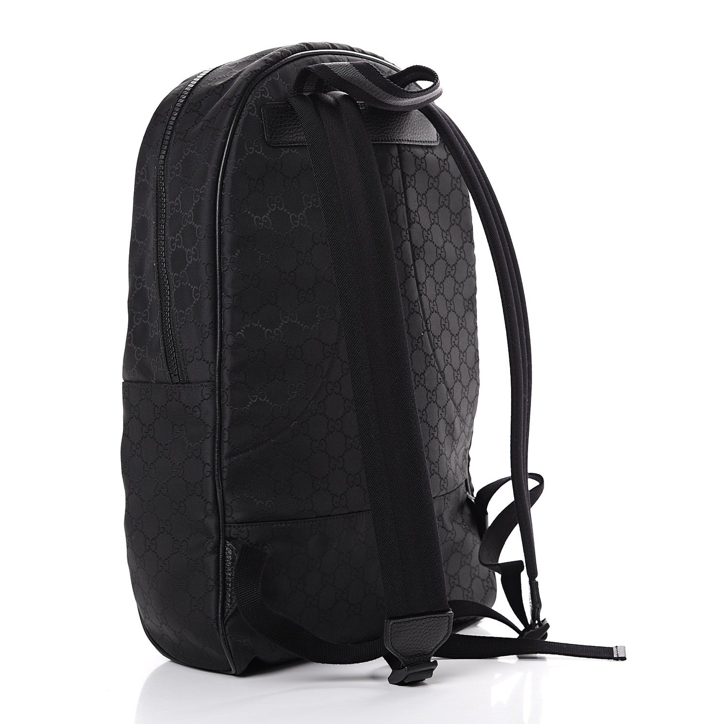 Nylon Monogram Slim Backpack Black