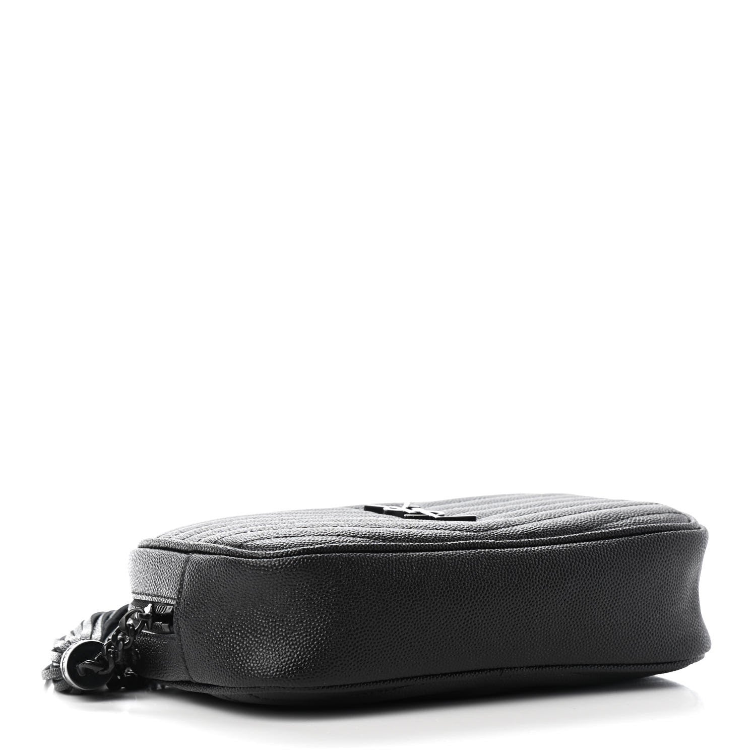 Saint Laurent Grain De Poudre Matelasse Monogram Mini Lou Camera Bag Black 4 of 9