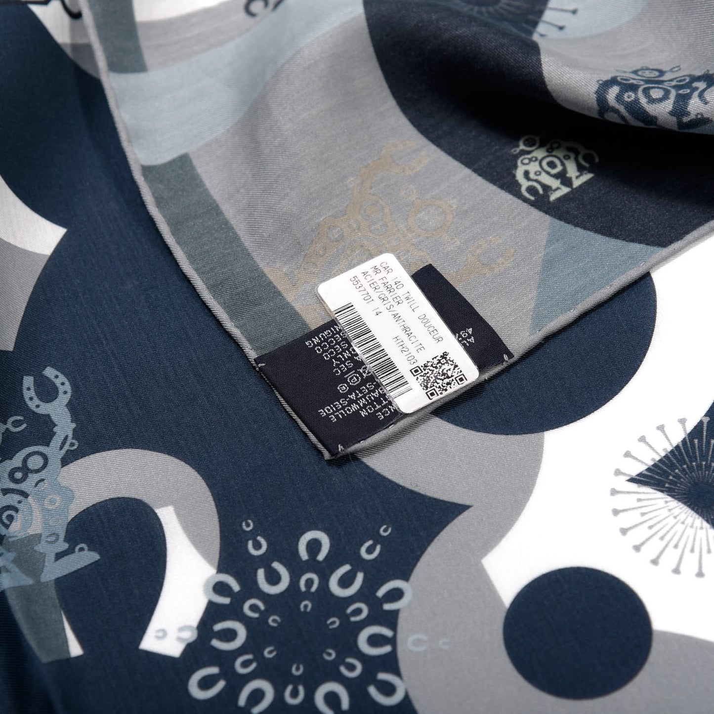 Cotton Silk Mr Farrier Shawl 140 Acier Gris Anthracite