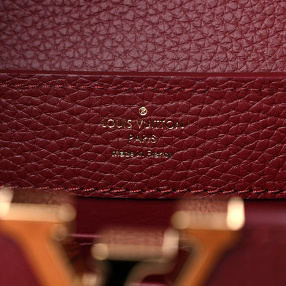 Louis Vuitton Taurillon Ostrich Mini Capucines Griotte Red Honey 6 of 9