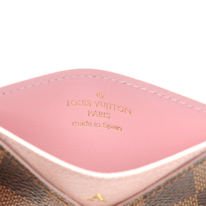 Louis Vuitton Damier Ebene Caissa Card Holder Rose Ballerine 7 of 9